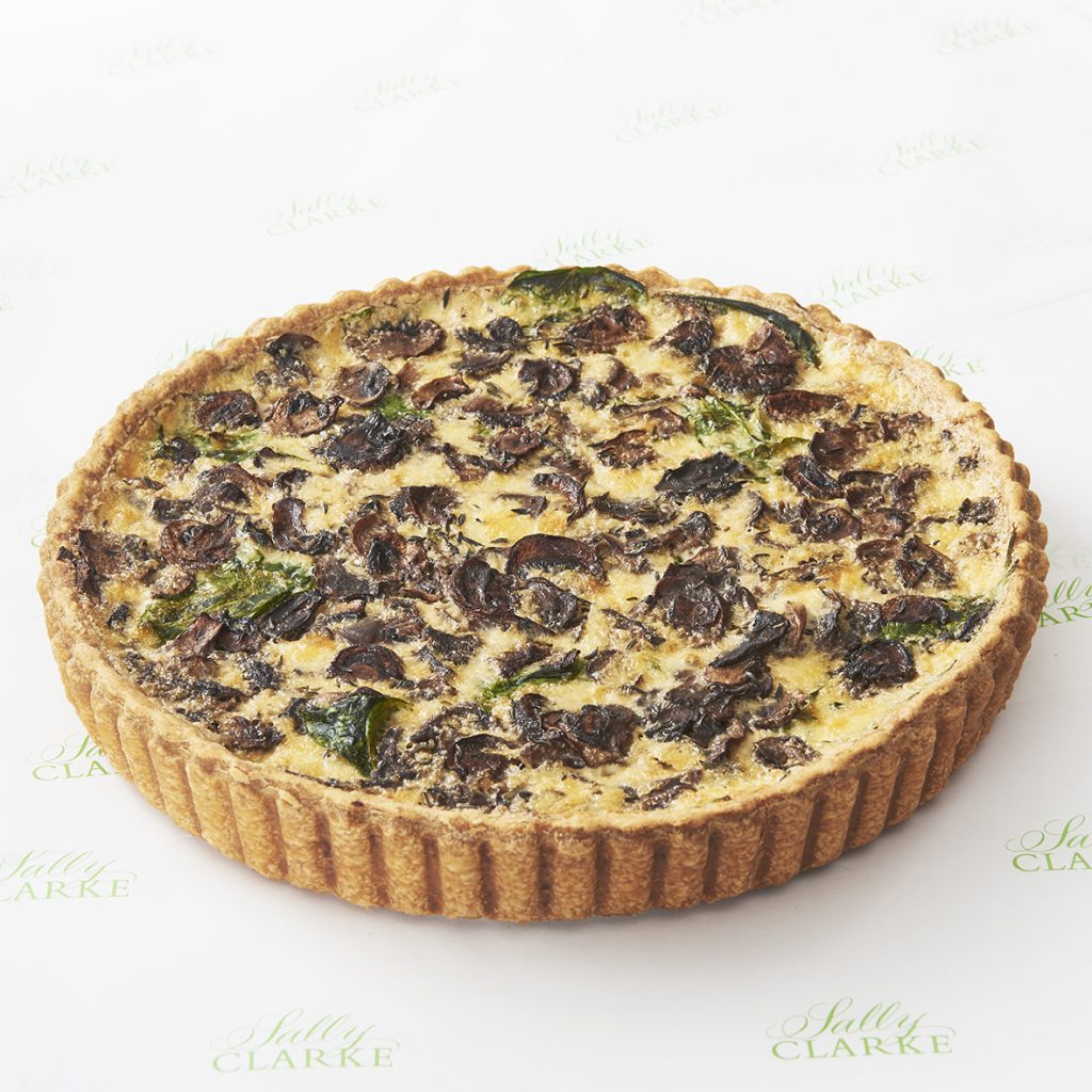 Mushroom and spinach, with Gruyere