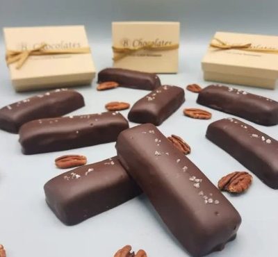 Pecan and Caramel bars - B Chocolates in Suffolk